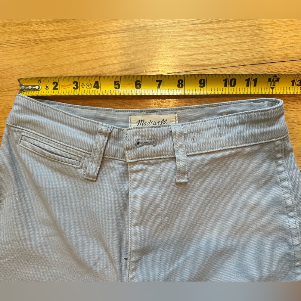 Madewell Slim Emmett Wide-Leg Crop Pants in Dusty Pool size 23 - Picture 7 of 14